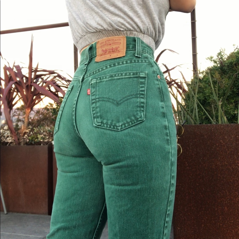 Unique Vintage Levi’s 512 Emerald Green Mom Jeans